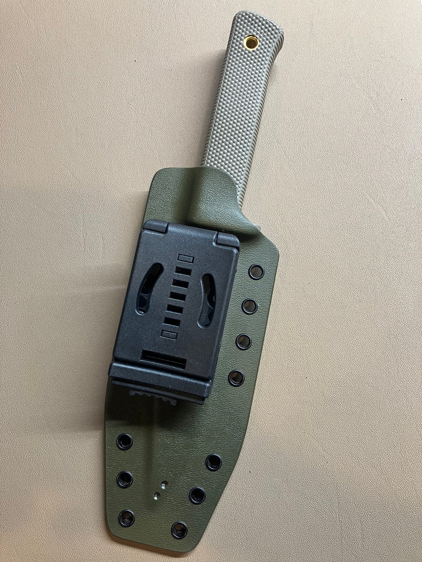 Cold Steel SRK (in CPM-3V) Custom Kydex Sheath | Black & OD Green | Combat Loop + Extra Hardware