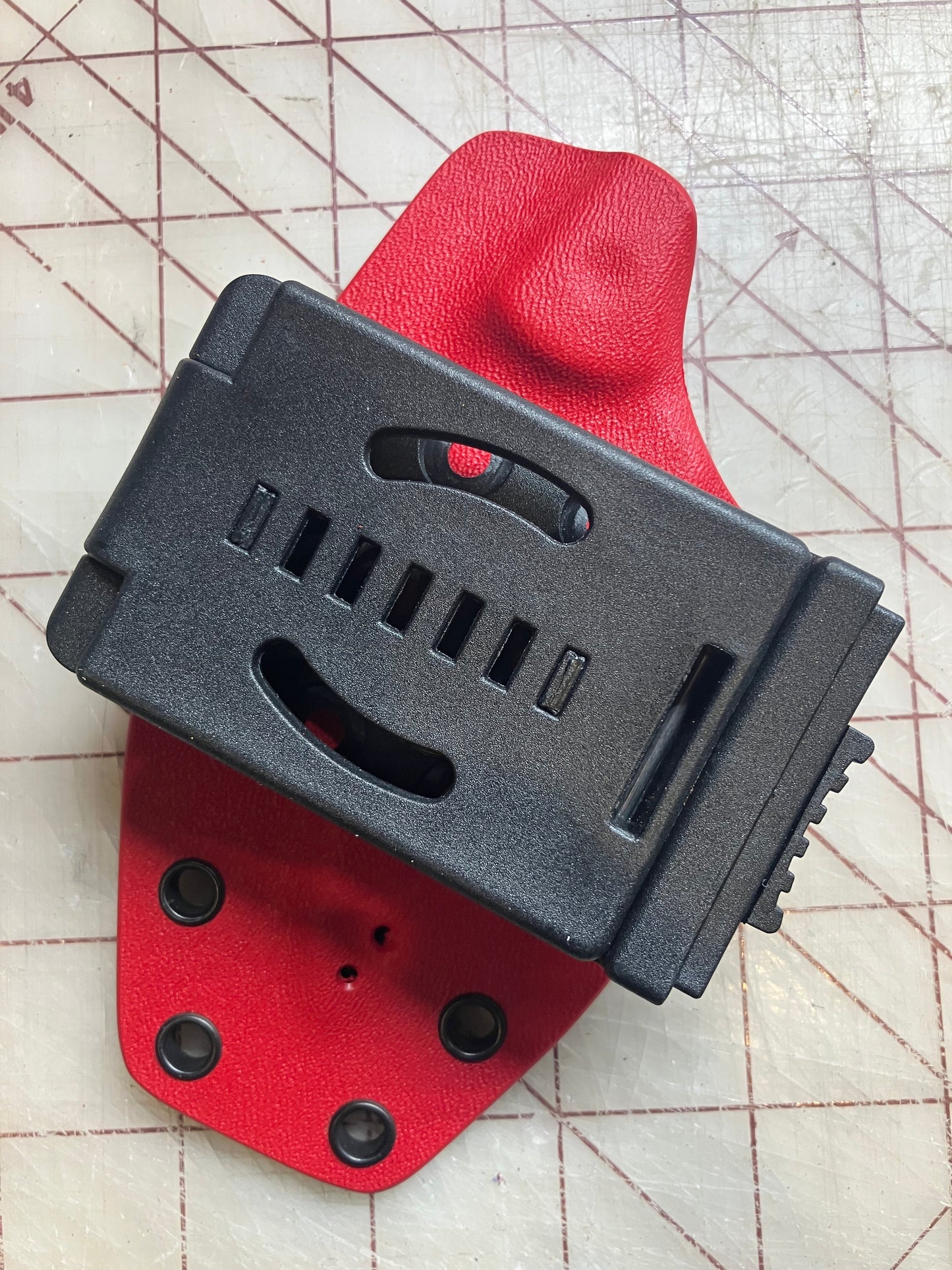 Elite Kydex Sheath for KA-BAR TDI Hinderer Hellfire | Black & EMT Red | Ready for Action!