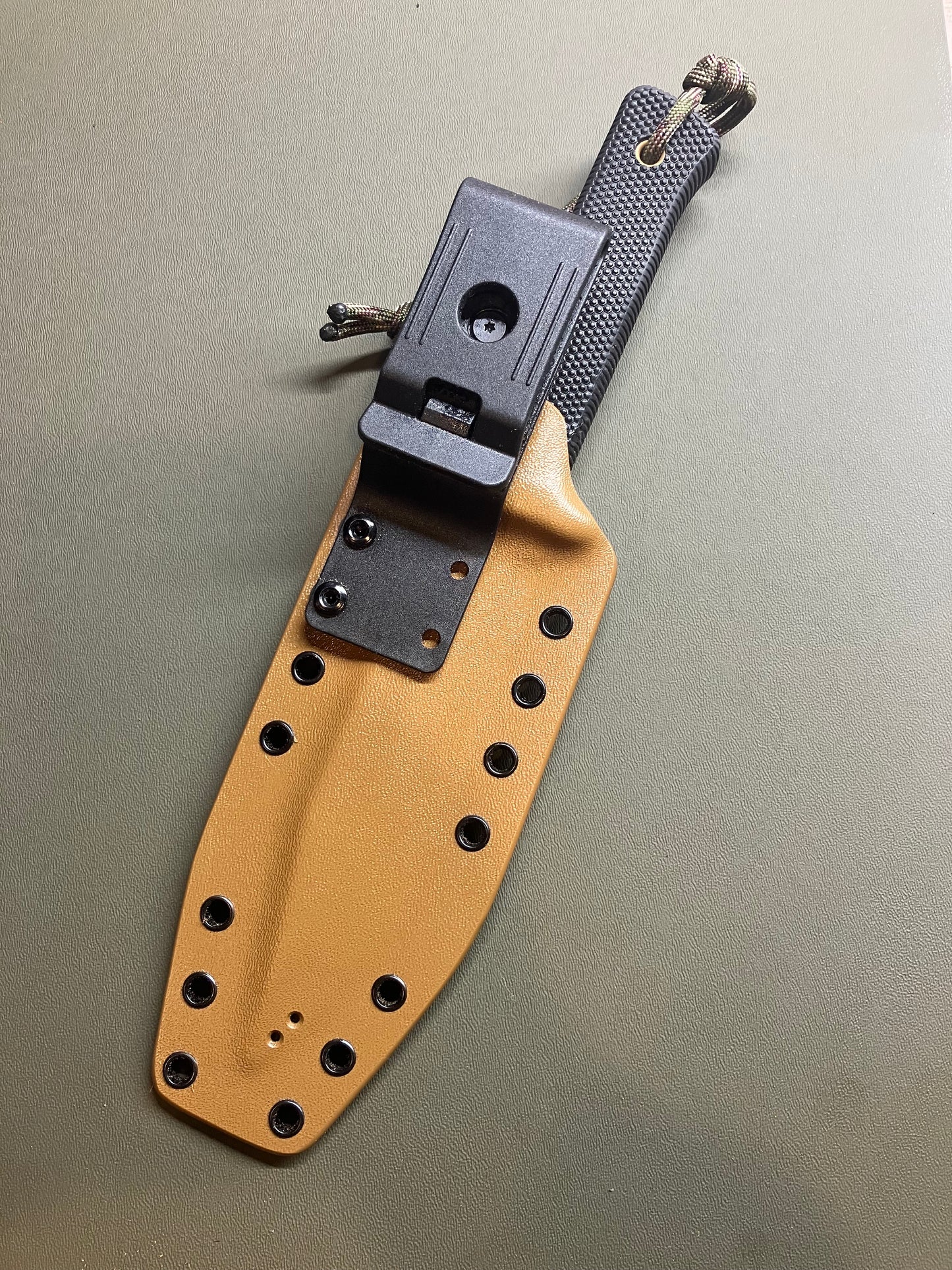 Cold Steel SRK Custom Sheath | OD Green Carbon Fiber & Coyote Tan
