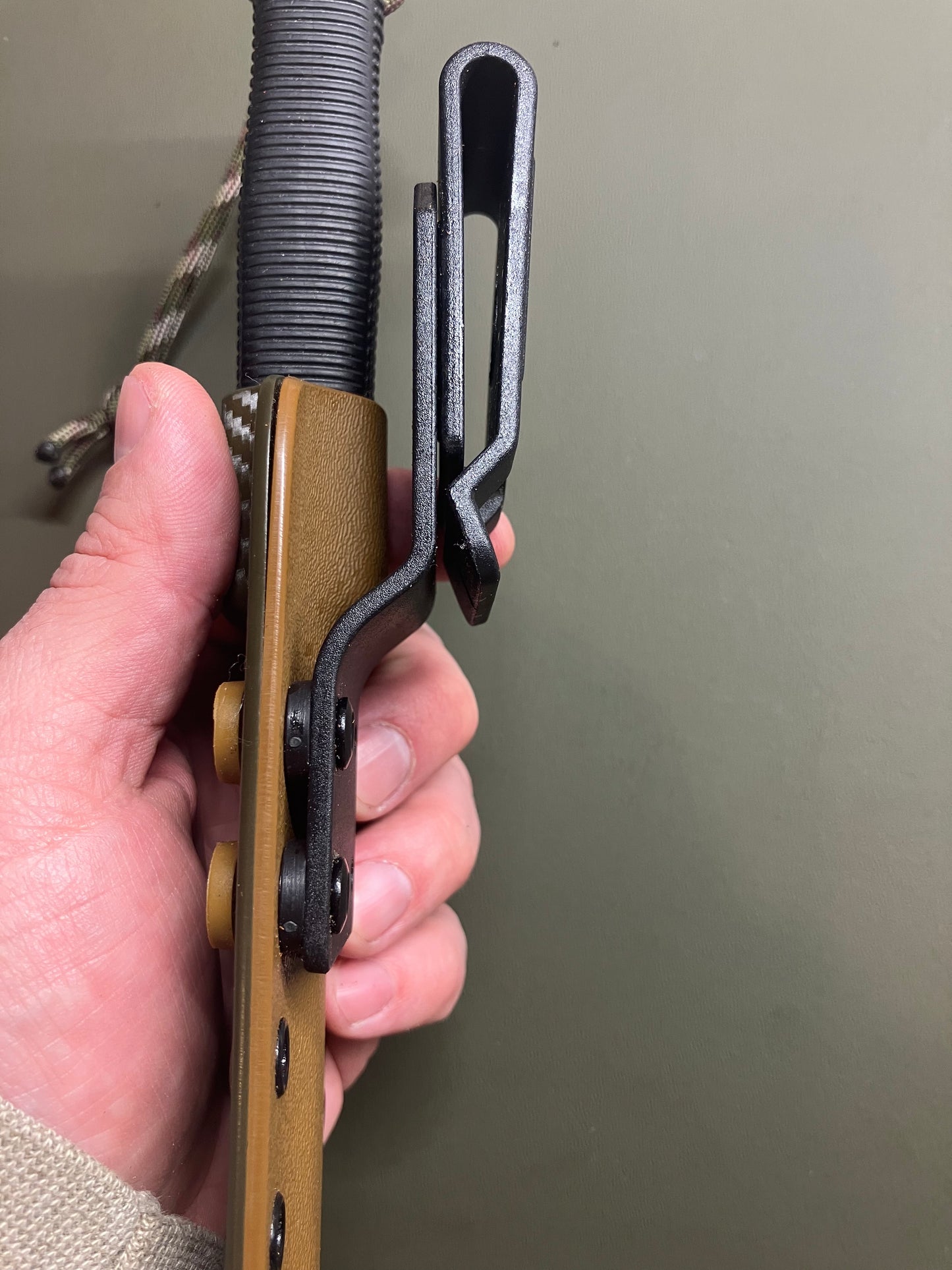 Cold Steel SRK Custom Sheath | OD Green Carbon Fiber & Coyote Tan