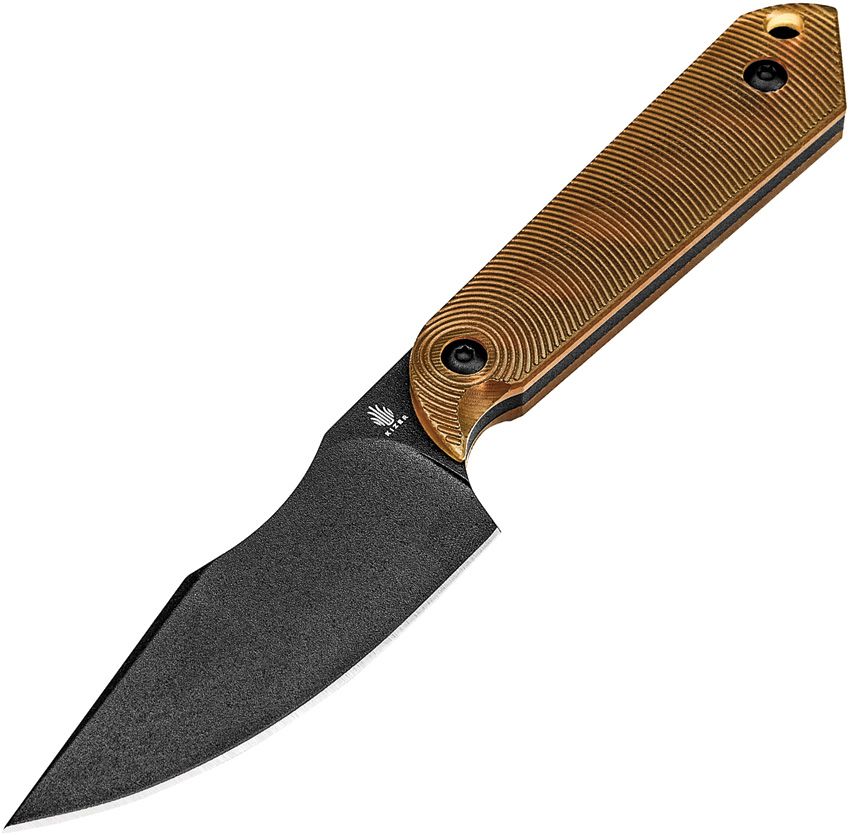 Kizer Mini Harpoon Fixed Blade 🔥 Sleek Black Blade & See-Through Yellow Handle