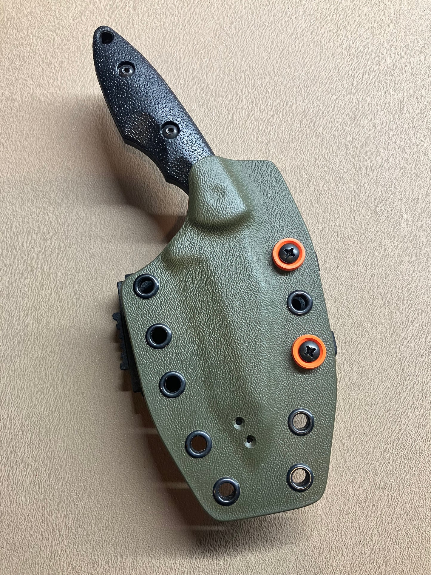 KA-BAR TDI Hellfire + Custom OD/Orange Sheath Combo 🔥 Tactical Heat Meets Street-Ready Style