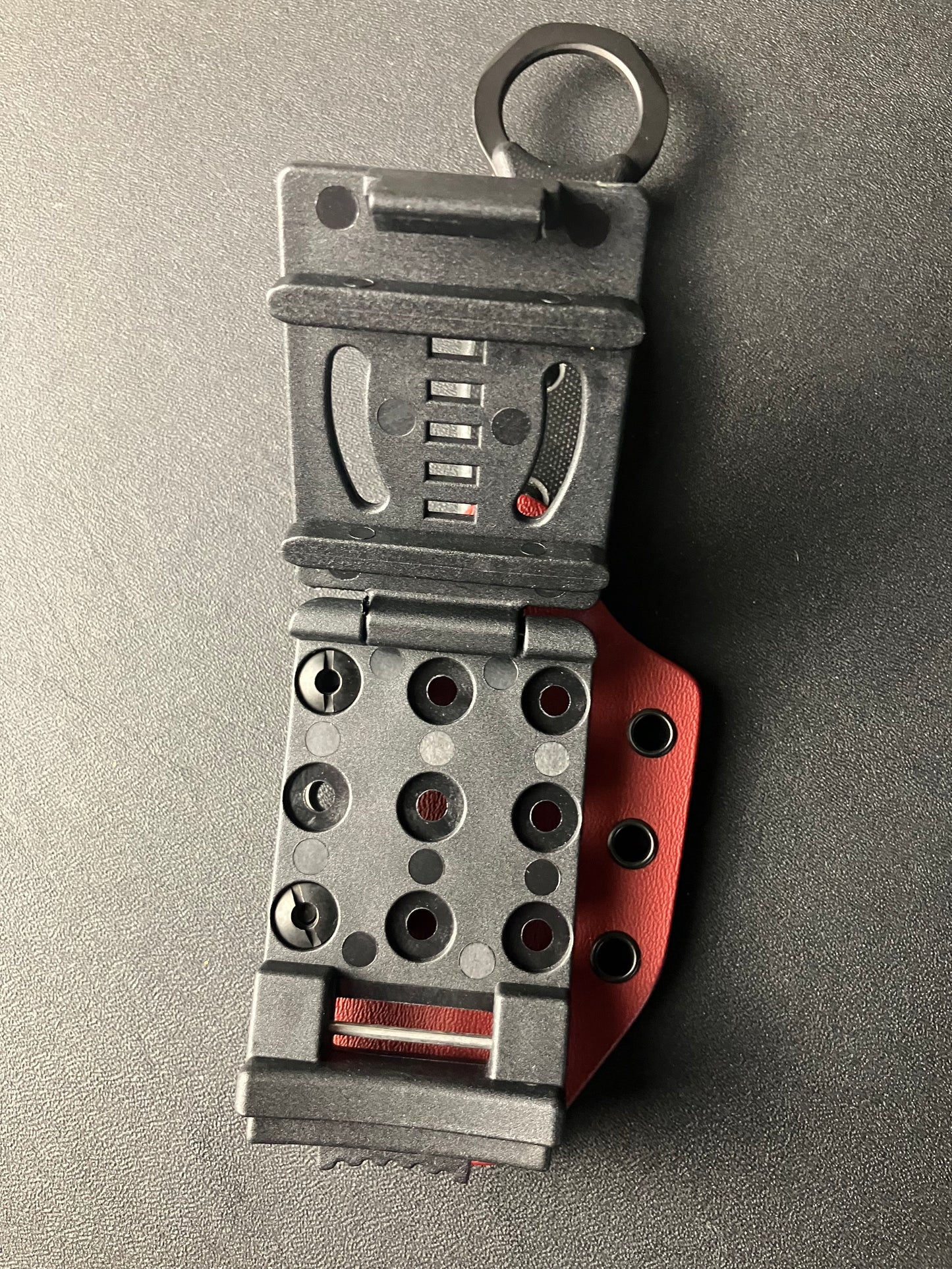 🔪 Custom Kydex Sheath for the TOPS ICE Dagger – Black & Blood Red Beast Mode! 💀🔥