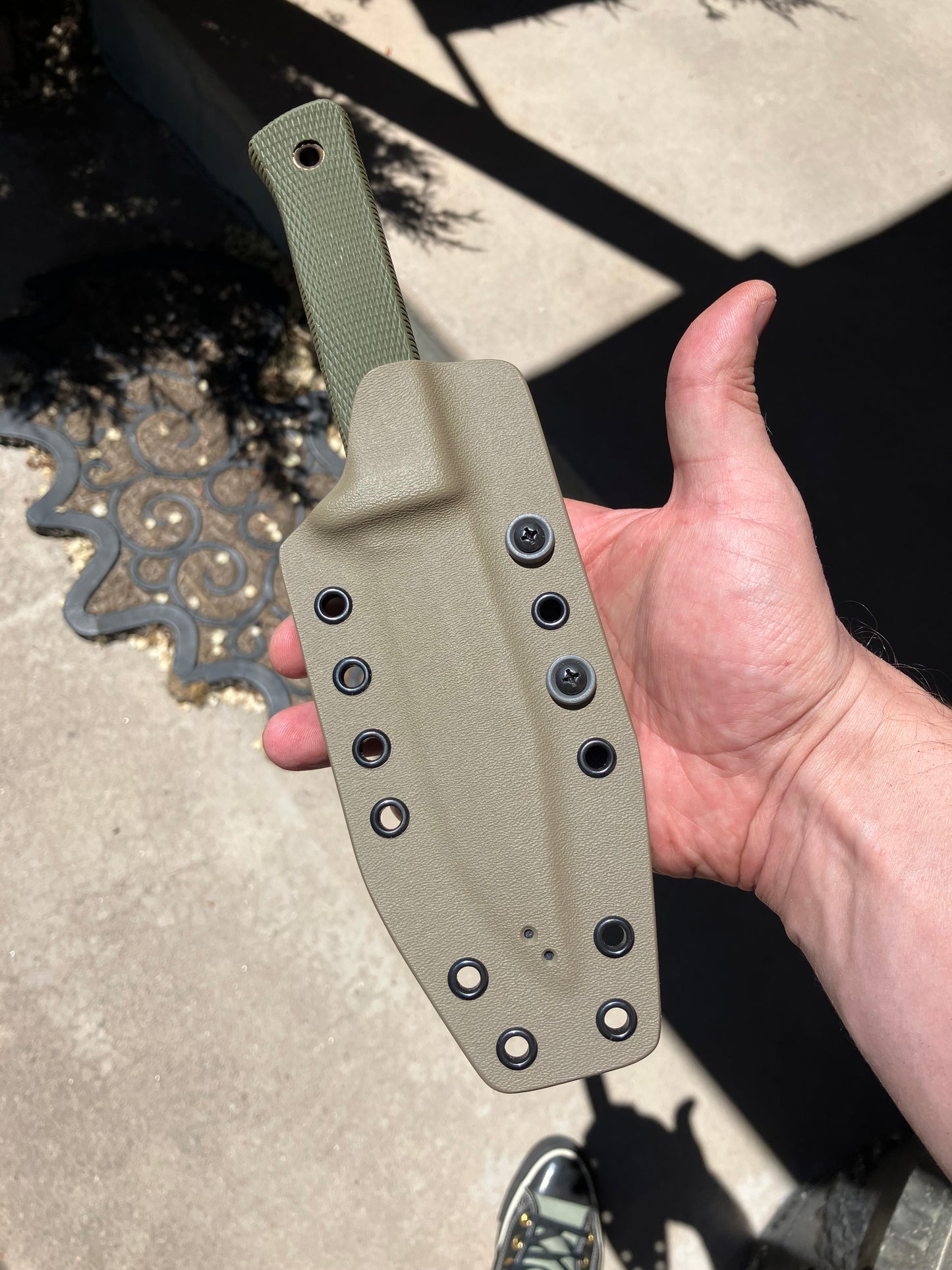 Cold Steel SRK Compact in SK5 w/ OD Green Handle + FDE/Wolf Gray Custom Sheath