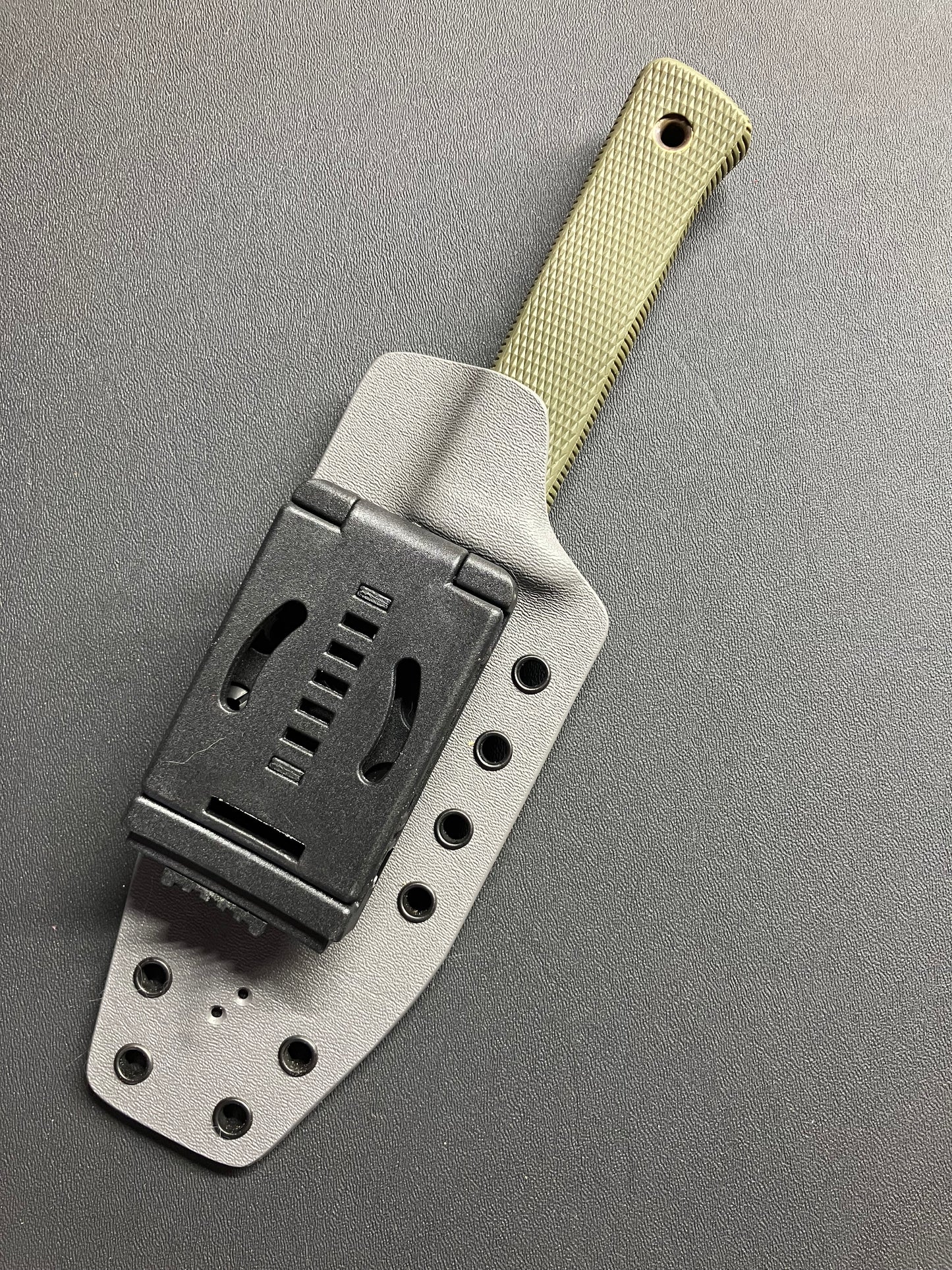 Cold Steel SRK Compact in SK5 w/ OD Green Handle + FDE/Wolf Gray Custom Sheath