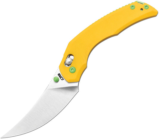CJRB Nanner Folding Knife – Yellow Handle | Compact Persian Blade EDC