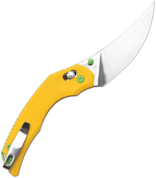 CJRB Nanner Folding Knife – Yellow Handle | Compact Persian Blade EDC