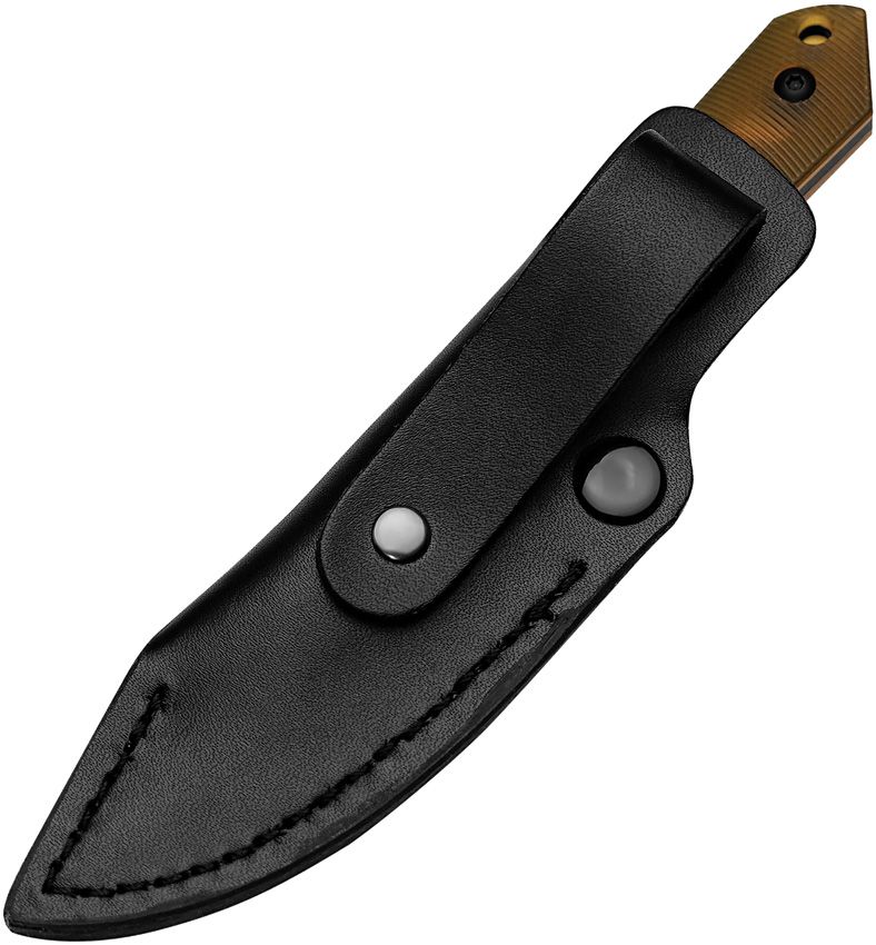Kizer Mini Harpoon Fixed Blade 🔥 Sleek Black Blade & See-Through Yellow Handle