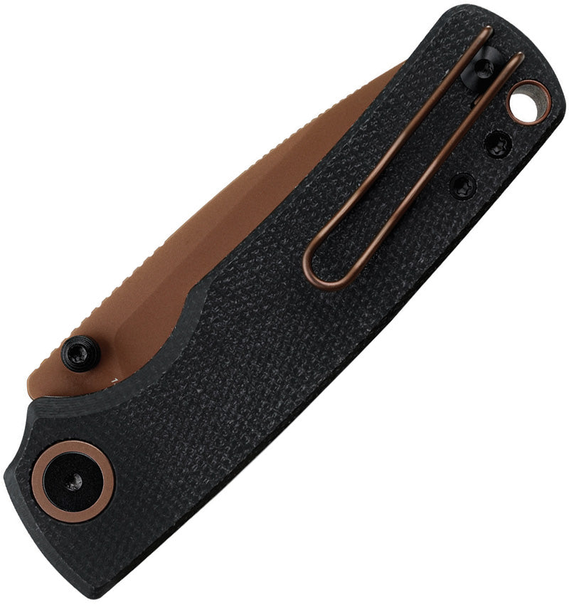 Vosteed Porcupine – Copper Dune Blade, Black Micarta Handle Folding Knife